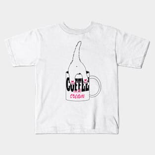 cat coffee Kids T-Shirt